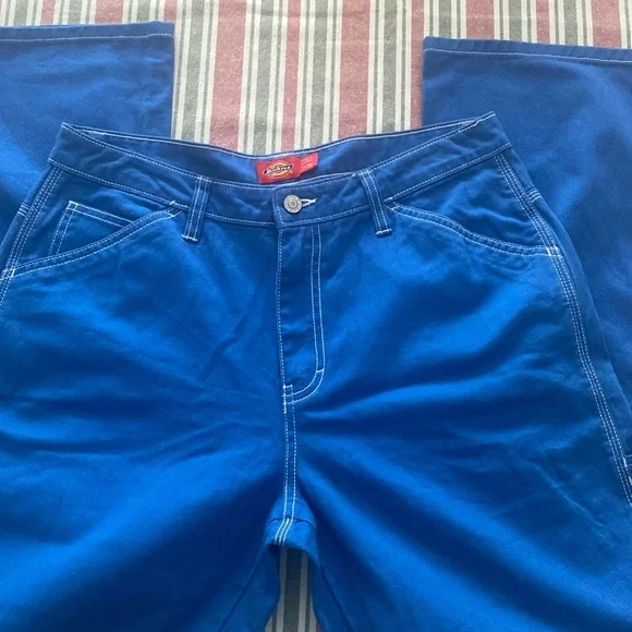 New without tags Dickies royal blue pocketed contrast stitching pants 11/30 - Picture 1 of 8